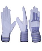 cowhide split leather high quality canadian rigger glove.d