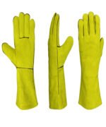 cowhide split leather piping welding glove.d