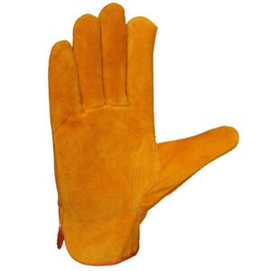 dyed cowhide split leather driver gloves.a
