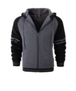 full zipper hoodie with fur lining.a