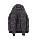 full zipper hoodie with fur lining.c
