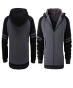 full zipper hoodie with fur lining.d