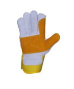 heavy duty cowhide split leather canadian rigger glove.a