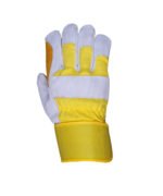 heavy duty cowhide split leather canadian rigger glove.b