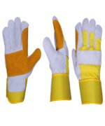 heavy duty cowhide split leather canadian rigger glove.d