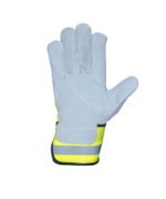 high visibility cowhide split leather canadian rigger gloves.a