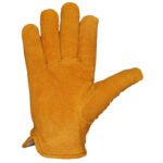 winter cowhide split leather driver gloves.a