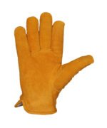 winter cowhide split leather driver gloves.a