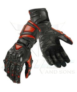 Nomex and Kevlar gloves for motorbike riders