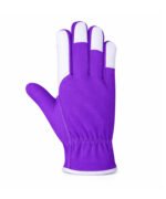 assembly work gloves sheepskin leather back view