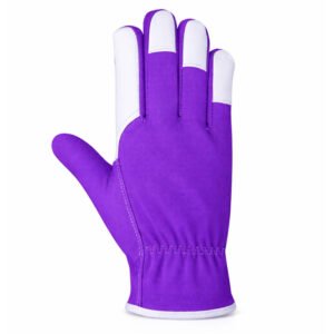 assembly work gloves back view with breathable stretch fabric back and elasticized wrist for secure fit and comfort