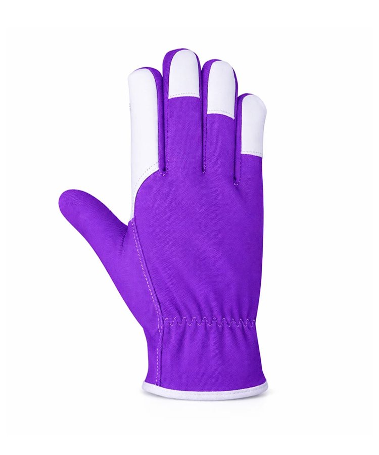 assembly work gloves sheepskin leather back view assembly work gloves back view with breathable stretch fabric back and elasticized wrist for secure fit and comfort