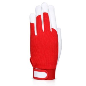 cotton fabric assembly work gloves back view lightweight industrial gloves