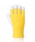 sheepskin assembly gloves knitted safety cuff back