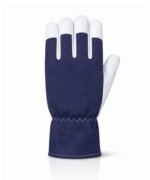 sheepskin leather assembly work gloves stretch fabric back