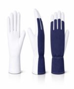 sheepskin leather assembly work gloves stretch fabric back