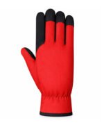 synthetic leather assembly work gloves back view