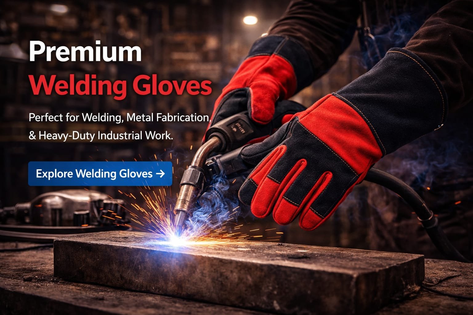 Premium welding gloves for heat resistant industrial welding work – Samar & Sons