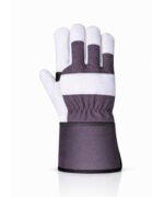 Canadian Rigger Gloves Cowhide Leather Reinforced Thumb Back View