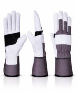 Canadian Rigger Gloves Cowhide Leather Reinforced Palm Thumb Safety Cuff Multi View