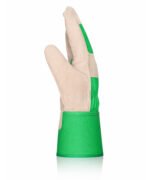 Canadian Rigger Gloves Split Cowhide Green Side View
