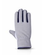 Goatskin Leather Assembly Work Gloves with Spandex Back and Elastic Wrist