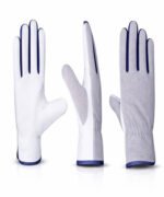 Goatskin Leather Assembly Work Gloves – Multi View with Spandex Back and Elastic Wrist