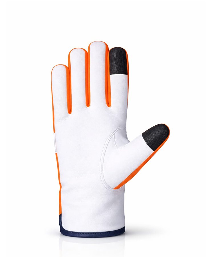 High Visibility Assembly Work Gloves Goatskin Leather Front View high visibility assembly work gloves goatskin leather front view