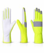 High Visibility Goatskin Assembly Work Gloves