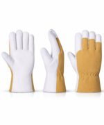 Sheepskin Assembly Work Gloves with Fabric Back