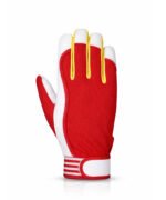 Sheepskin Leather Assembly Work Gloves Back View