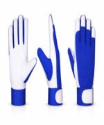 Sheepskin Leather Assembly Work Gloves Blue Multi View