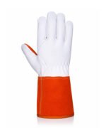 Buffalo Grain Cowhide Split Welding Gloves Back View