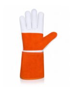 Buffalo Grain Cowhide Split Welding Gloves Front View