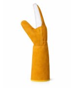 Cowhide Grain Leather Welding Gloves Split Cuff Side View