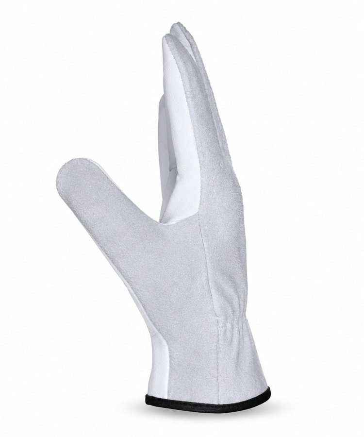Buffalo Grain Palm Cowhide Split Back Driver Gloves Side View Buffalo grain palm cowhide split back driver gloves side view
