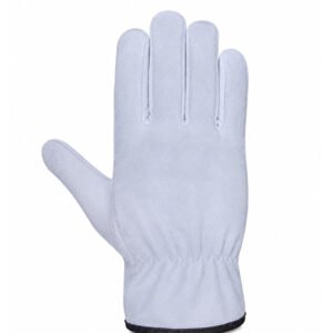 Full split cowhide wing thumb driver work gloves back view