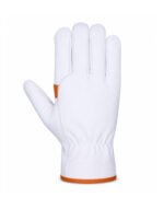 Orange Goat Grain Leather Driver Gloves Back View