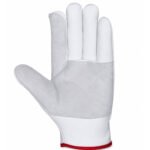 Goat Grain Leather Driver Gloves Reinforced Cowhide Split Palm Front View