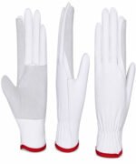 Goat Grain Leather Driver Gloves Reinforced Cowhide Split Palm Multi View
