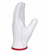 Goat Grain Leather Driver Gloves Reinforced Cowhide Split Palm Side View