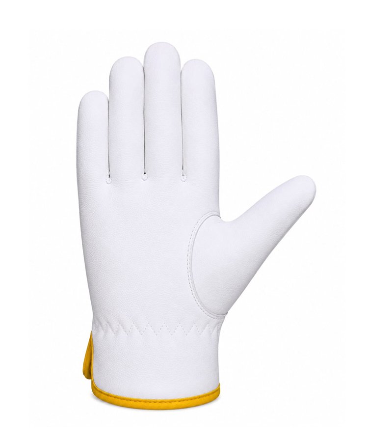 Sheep Grain Leather Wing Thumb Driver Gloves Front View Front view of sheep grain leather wing thumb driver gloves with smooth leather palm