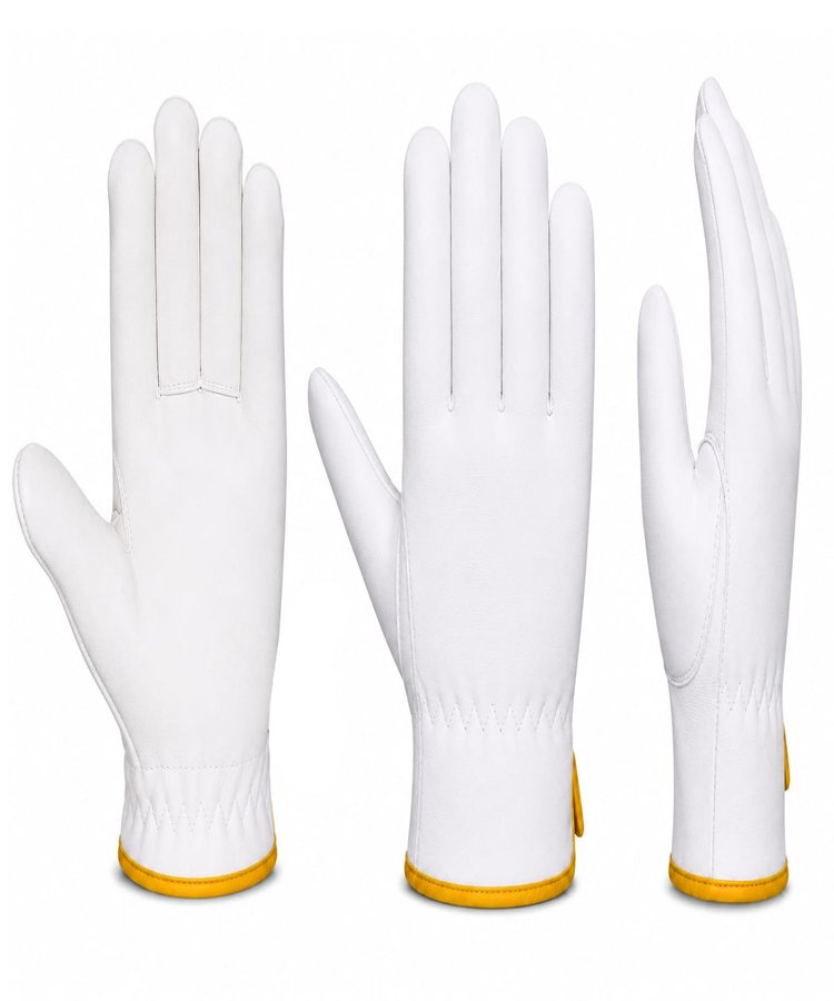 Sheep Grain Leather Wing Thumb Driver Gloves Multi View Multi view sheep grain leather wing thumb driver gloves showing front back and side profiles