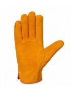Dyed Cowhide Split Leather Keystone Thumb Work Gloves Front View