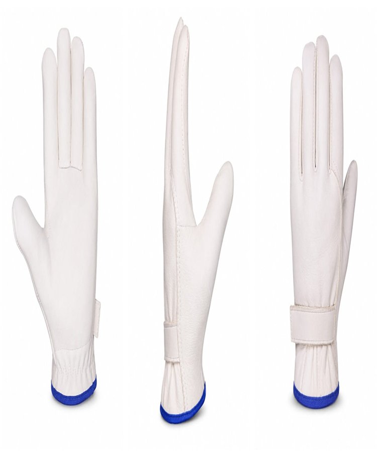 Dyed Grain Leather Driver Gloves Multi View Multi view of dyed grain leather driver gloves with hook and loop cuff