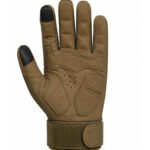 Elite camouflage tactical operations gloves front view with reinforced palm grip and ergonomic tactical construction