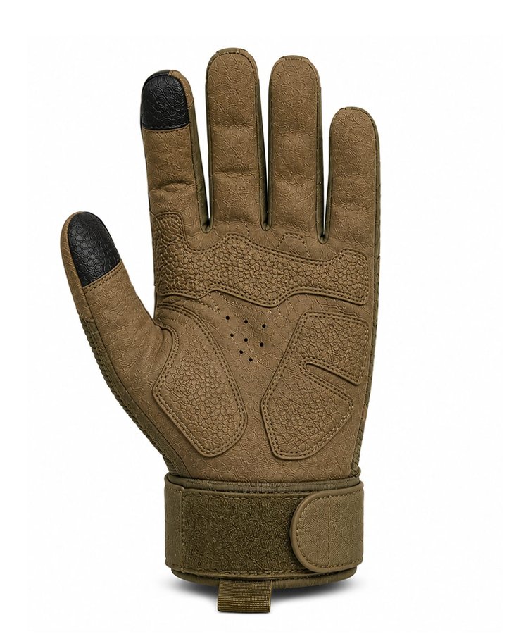 Elite Camouflage Tactical Operations Gloves Front View Elite camouflage tactical operations gloves front view with reinforced palm grip and ergonomic tactical construction