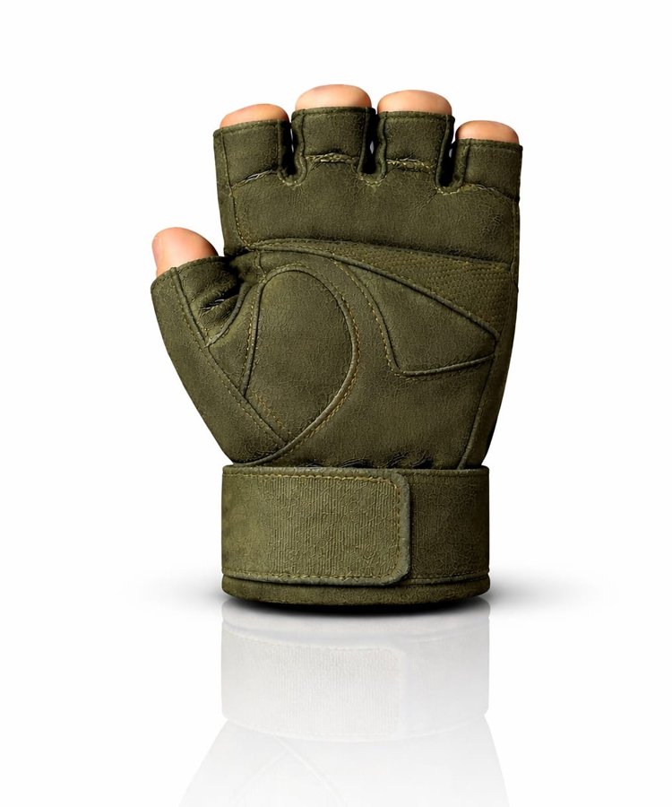Fingerless Tactical Combat Gloves Front View Fingerless tactical combat gloves front view with reinforced palm and ergonomic fingerless design