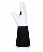 Goat Grain Leather Welding Gloves Black Cuff Side View