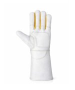 Goat Grain Leather Welding Gloves Long Cuff Front View